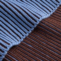 Dedicated Unisex Schal Norrfors Brioche Capuccino Brown/ Cornflower Blue