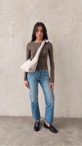lefrik Tasche Biwa Mini Puffy Fossil