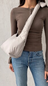 lefrik Tasche Biwa Mini Puffy Fossil