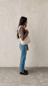 lefrik Tasche Biwa Mini Puffy Fossil