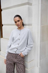 By Bar Damen Cardigan Cleo Merino grey melee