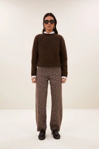 by bar Damen Pullover Falon deep brown