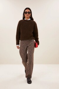 by bar Damen Pullover Falon deep brown