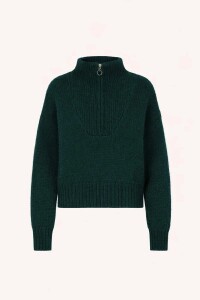 by bar Damen Pullover boxy beau dark green