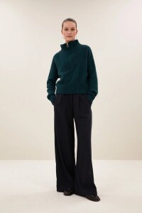 by bar Damen Pullover boxy beau dark green