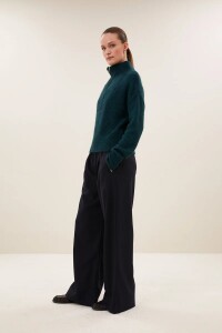 by bar Damen Pullover boxy beau dark green