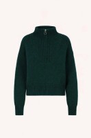 by bar Damen Pullover boxy beau dark green