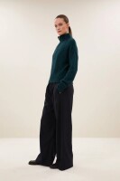 by bar Damen Pullover boxy beau dark green