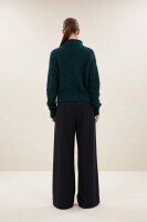 by bar Damen Pullover boxy beau dark green