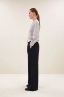 by bar Damen Hose Benji Pine Stripe Dark Pine