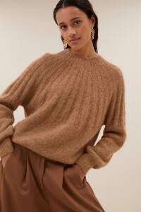 by bar Damen Pullover Zoe camel