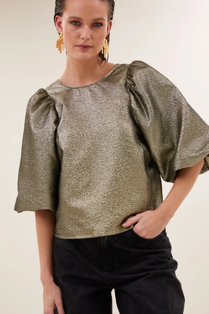 by bar Damen Bluse Juta gold box