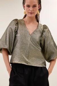 by bar Damen Bluse Juta gold