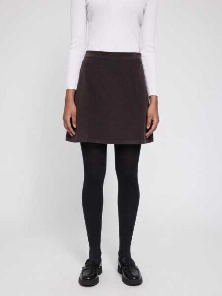 Mazine Damen Rock Corduroy Mini dark chocolate