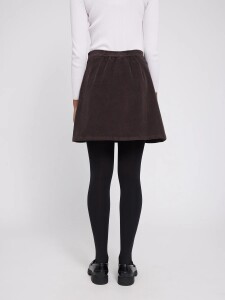 Mazine Damen Rock Corduroy Mini dark chocolate