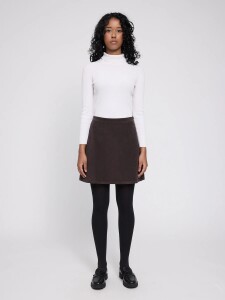Mazine Damen Rock Corduroy Mini dark chocolate