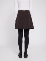 Mazine Damen Rock Corduroy Mini dark chocolate