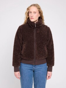 Mazine Damen Jacke Faux-Fur Blouson black coffee