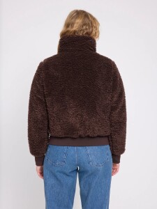 Mazine Damen Jacke Faux-Fur Blouson black coffee