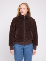Mazine Damen Jacke Faux-Fur Blouson black coffee