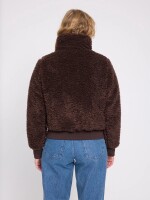 Mazine Damen Jacke Faux-Fur Blouson black coffee