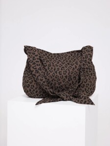 Mazine Tragetasche Printed Denim Shoulder Bag chocolate brown