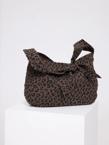 Mazine Tragetasche Printed Denim Shoulder Bag chocolate brown