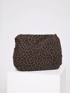 Mazine Tragetasche Printed Denim Shoulder Bag chocolate brown