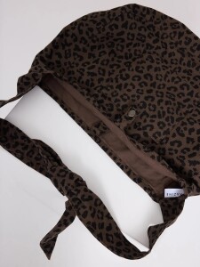 Mazine Tragetasche Printed Denim Shoulder Bag chocolate brown