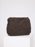 Mazine Tragetasche Printed Denim Shoulder Bag chocolate brown