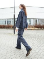 Nudie Jeans Damen Hose Asta Pinstripe Denim