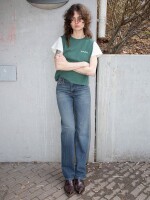 Nudie Jeans Damen Hose Sharp Charlie Gravel Stone