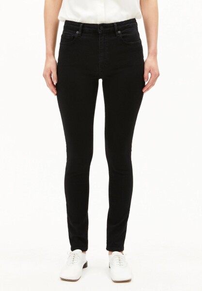 Armedangels Damen Jeans Tillaa Mid Skinny rinse black