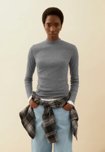Armedangels Damen Longsleeve Fatimaara silver melange