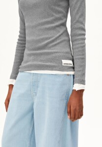 Armedangels Damen Longsleeve Fatimaara silver melange