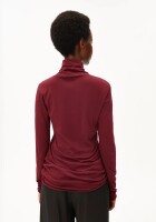 Armedangels Damen Longsleeve Grazilianaa Soft velvet red