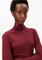 Armedangels Damen Longsleeve Grazilianaa Soft velvet red