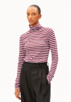 Armedangels Damen Longsleeve Grazilianaa Stripe Moonlit Lilac-Velvet Red