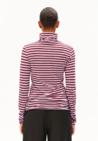 Armedangels Damen Longsleeve Grazilianaa Stripe Moonlit Lilac-Velvet Red