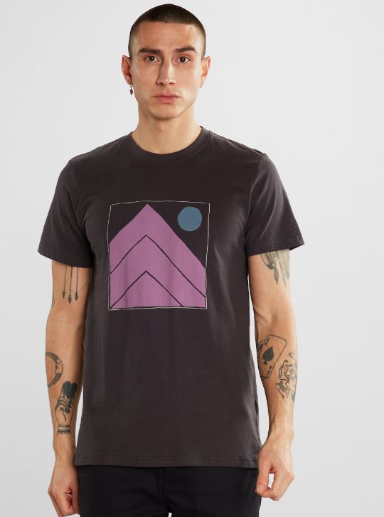 Dedicated Herren T-Shirt Stockholm Square Peaks Charcoal