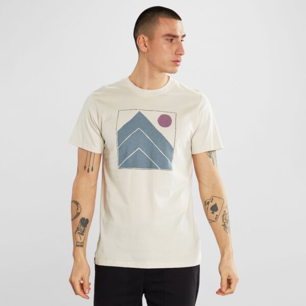 Dedicated Herren T-Shirt Stockholm Square Peaks Oat white