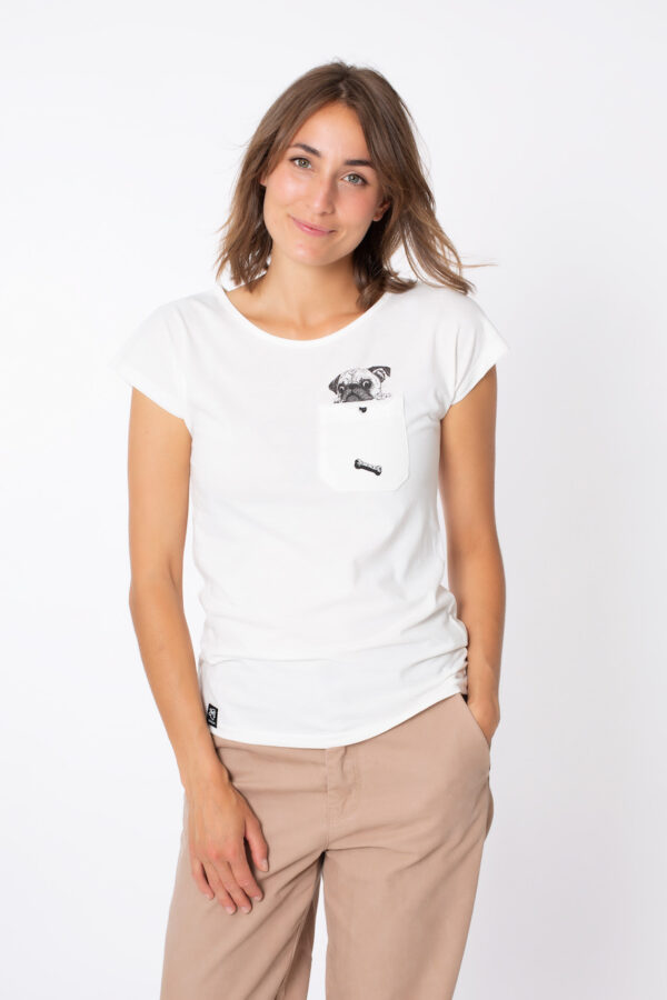 Zerum Damen T-Shirt Pug white